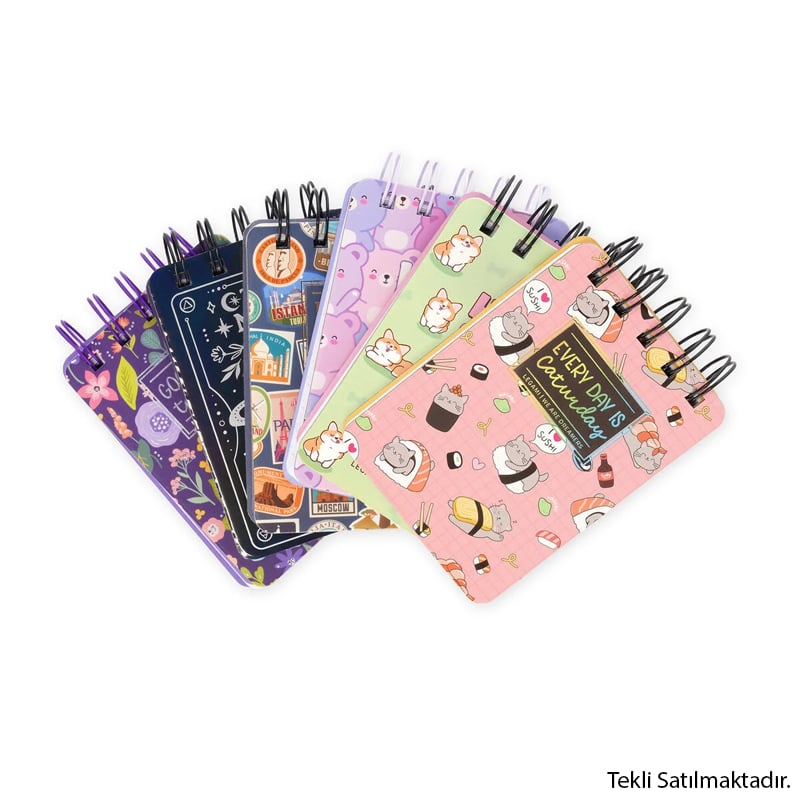 Legami Çizgili Spıral Ciltli Defter Mini Sushı 100x70mm