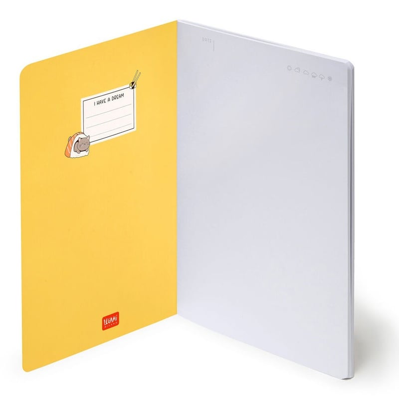 Legami Quaderno Medium Çizgisiz Defter Sushi Kedi