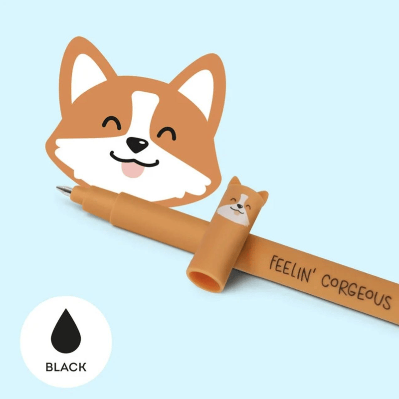 Legami Silinebilir Siyah Jel Kalem-Corgi