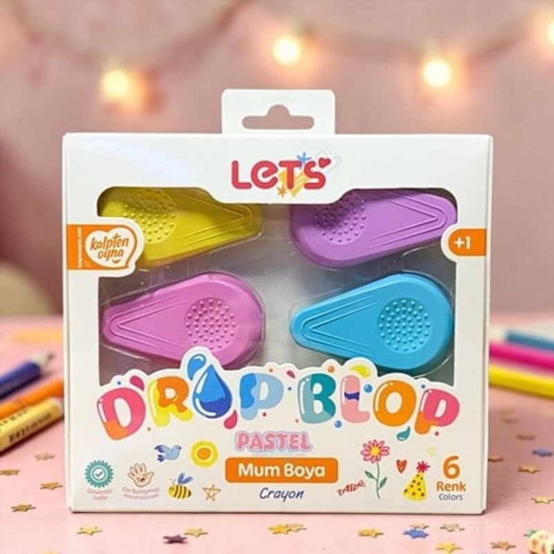 LETSLETS 6 Pastel Renkler Dropblop Mum Boya8680679821070
