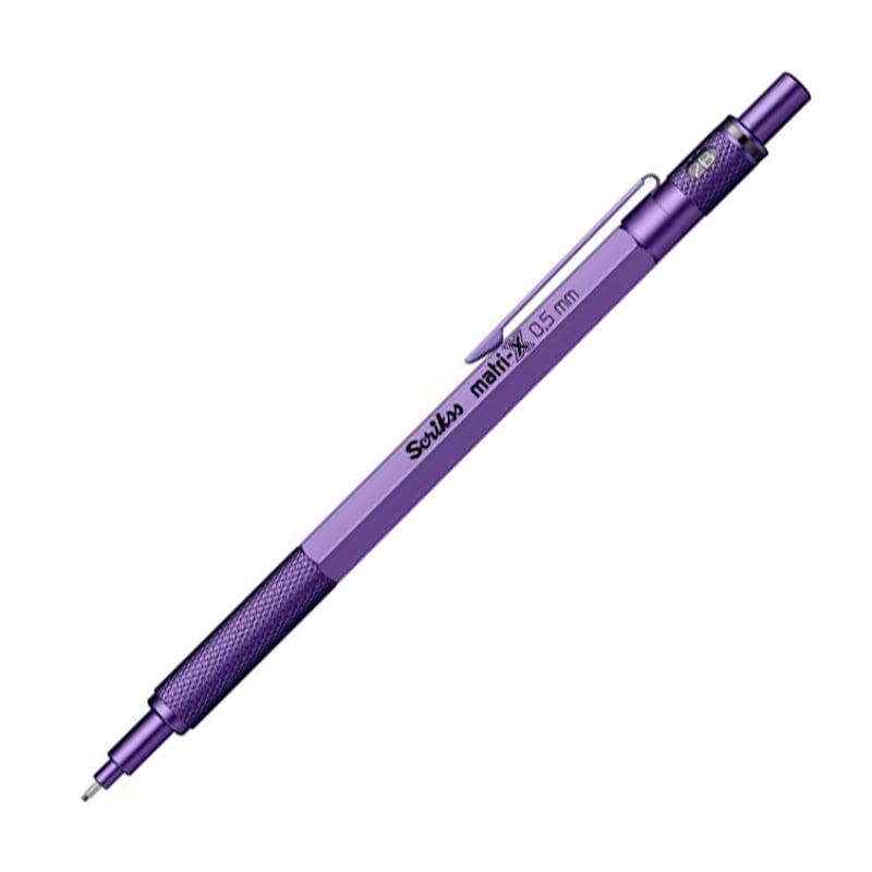 Scrikss MatriX 0.5mm Mekanik Kurşun Kalem Metalik Mor - Şeffaf Kutu