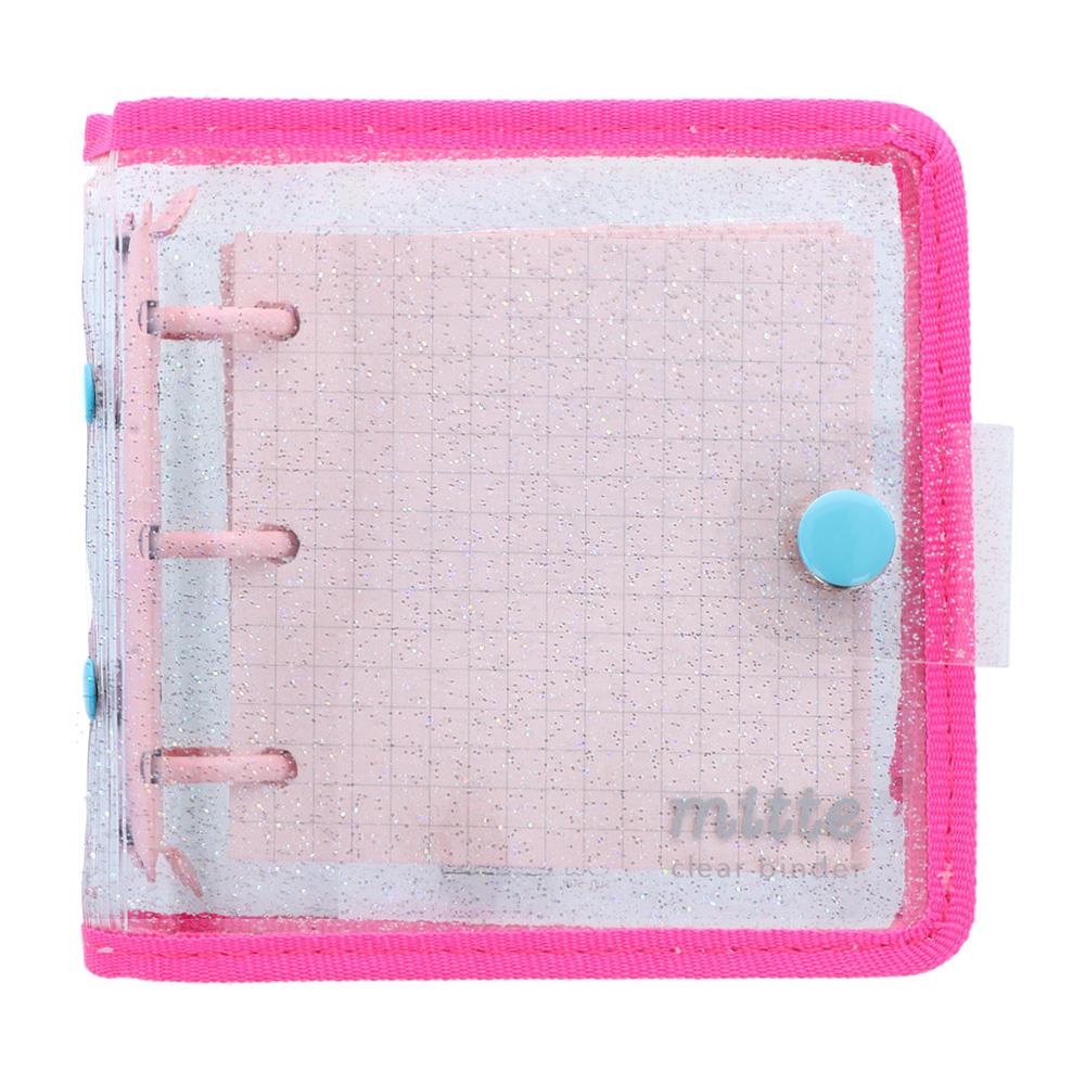 Mitte Mini Parıltılı Çıt Çıtlı Dosya Pembe & Mavi