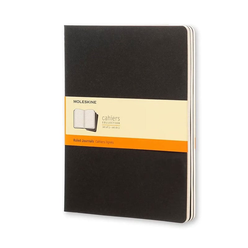 Moleskıne Cahıer X-Large Ruled Notebook Black (Çizgili 3Lü Paket Siyah)