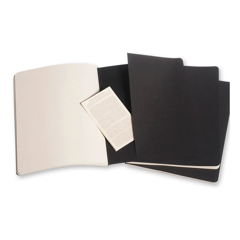 Moleskıne Cahıer X-Large Ruled Notebook Black (Çizgili 3Lü Paket Siyah)