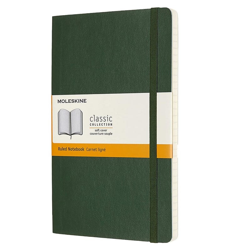 Moleskine Klasik Çizgili Not Defteri (Softcover Elastik Kilit Bantlı, büyük boy A5 13 x 21, 192 Sayf