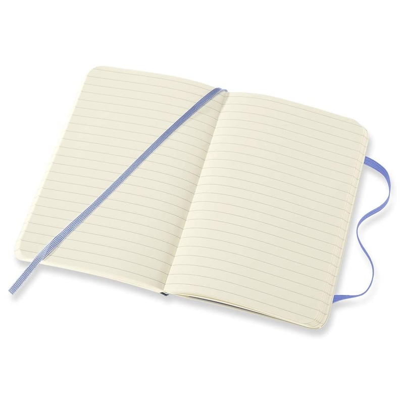Moleskine Klasik Defter | Yumuşak Kapak | Cep (3,5 × 5,5 inç) | Çizgili/Çizgili Ortanca Mavisi192 Sf