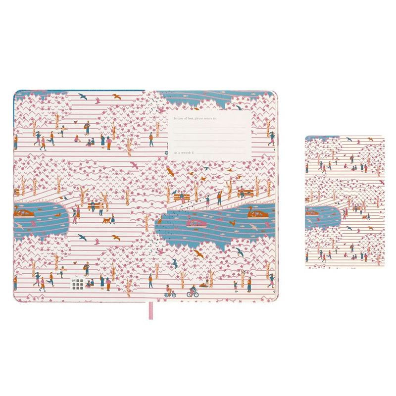 Moleskine Not Defteri Sakura Not Defteri 13 x 21 cm, Koyu Pembe Bisiklet Motifi