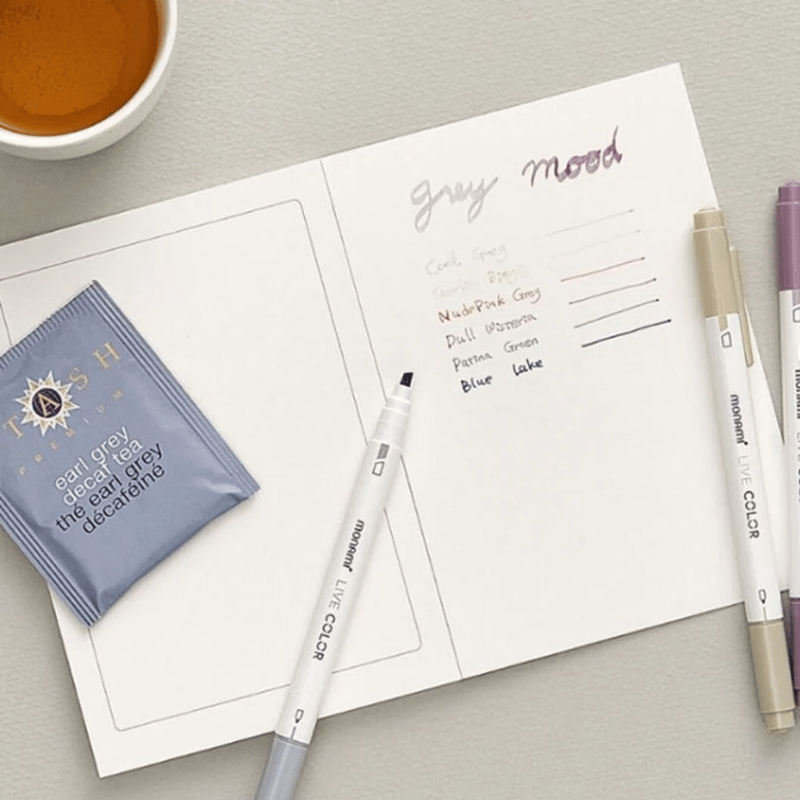 Monami Live Color Çizim Kalemi 6 Lı Grey Mood