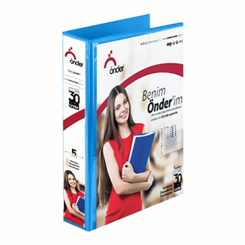 ÖNDERÖNDER A4 KLASÖR 5 CM 2 HALKA MAVİ8695253200516