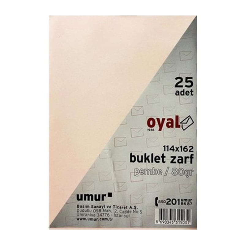 MarkasızOyal Buklet Zarf Sarı 13x18 PembeY0001343