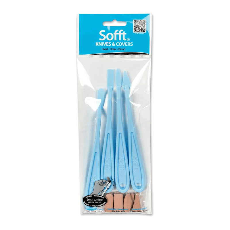 Panpastel Colorfin Plastik Sofft Bıçak W/8, # 1 Yuvarlak, # Oval 2 Düz, # 3 Ve # 4-Punkt
