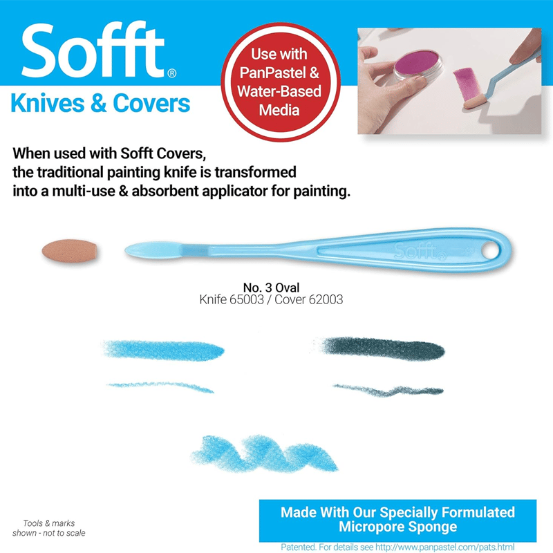 Panpastel Colorfin Plastik Sofft Bıçak W/8, # 1 Yuvarlak, # Oval 2 Düz, # 3 Ve # 4-Punkt
