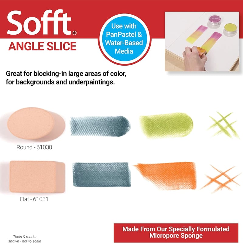 PanPastel Colorfin Yumuşak Sanat Süngeri, Düz Açı