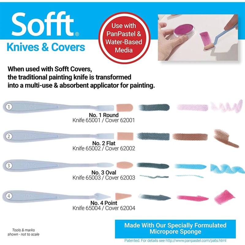 PanPastel Sofft Spatül Resim Süngeri Seti 4 Çeşit 40 Adet 62100