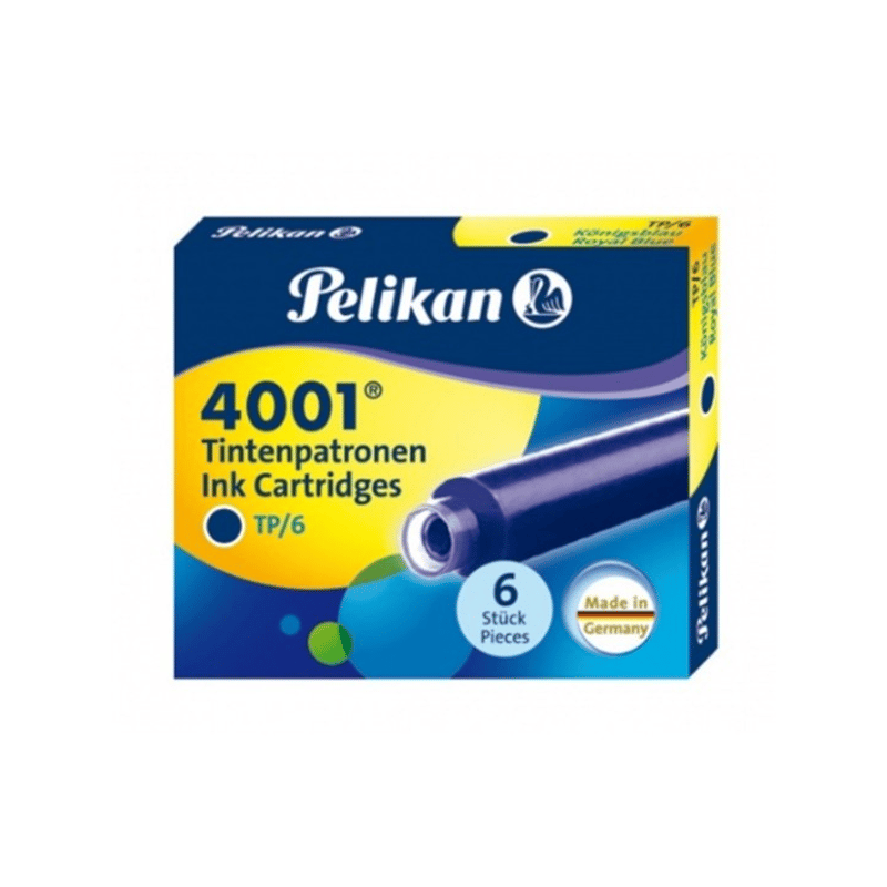PELİKAN KALEMPELİKAN 4001 KARTUŞ MÜREKKEP MAVİ-SİYAH 6'LI  (ROYAL BLUE)Y00044324