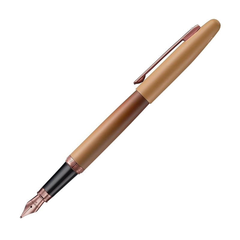 Sheaffer VFM 9428 Coffee Edition Mat Kahverengi Dolma Kalem, Regal Kahverengi PVD Süslemeli - M