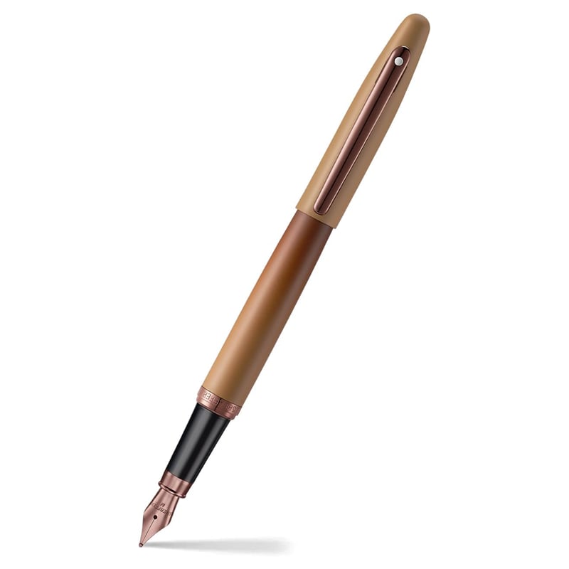 Sheaffer VFM 9428 Coffee Edition Mat Kahverengi Dolma Kalem, Regal Kahverengi PVD Süslemeli - M
