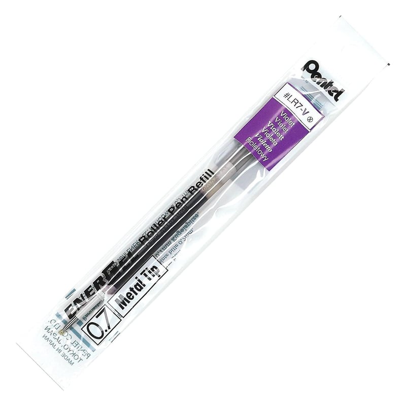Pentel Bln35 Likit-Jel Roller Yedeği - 0.7  Mm İğne Uç Koyu Mor