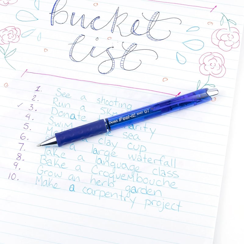 Pentel Feel It 0.7 Mm Yağ Bazlı Mekanizmalı Roller Mavi