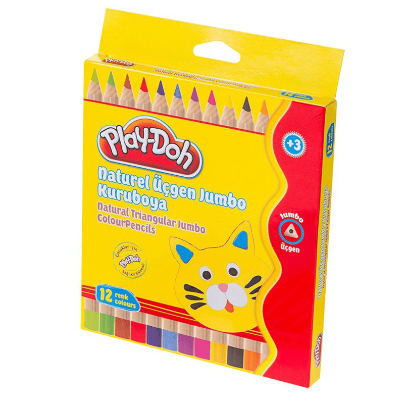 PLAY-DOHPLAY-DOH  KU009 KURUBOYA NATUREL JUMBO 12 RENK8697548855258
