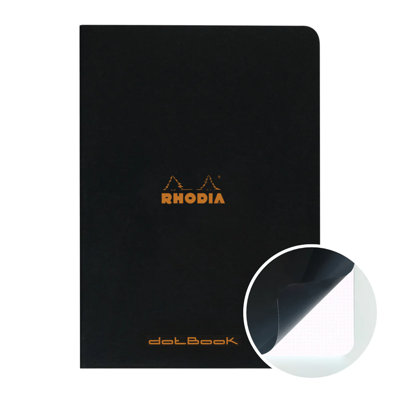 Rhodia A4 Noktalı Stapled Notebook Dot -Black- A4. 48 pages