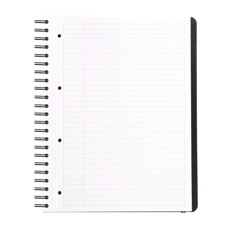 Rhodıa Rc119931 225*297 Mm A-4+ Çizgili Defter Siyah İç Cepli Kapak Soldan 4 Delikli Spiralli (5Li)