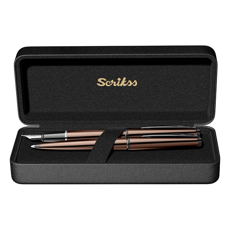 Scrikss Metropolis 78MG Dolma Kalem & Tükenmez Kalem Takım M Uç Rose