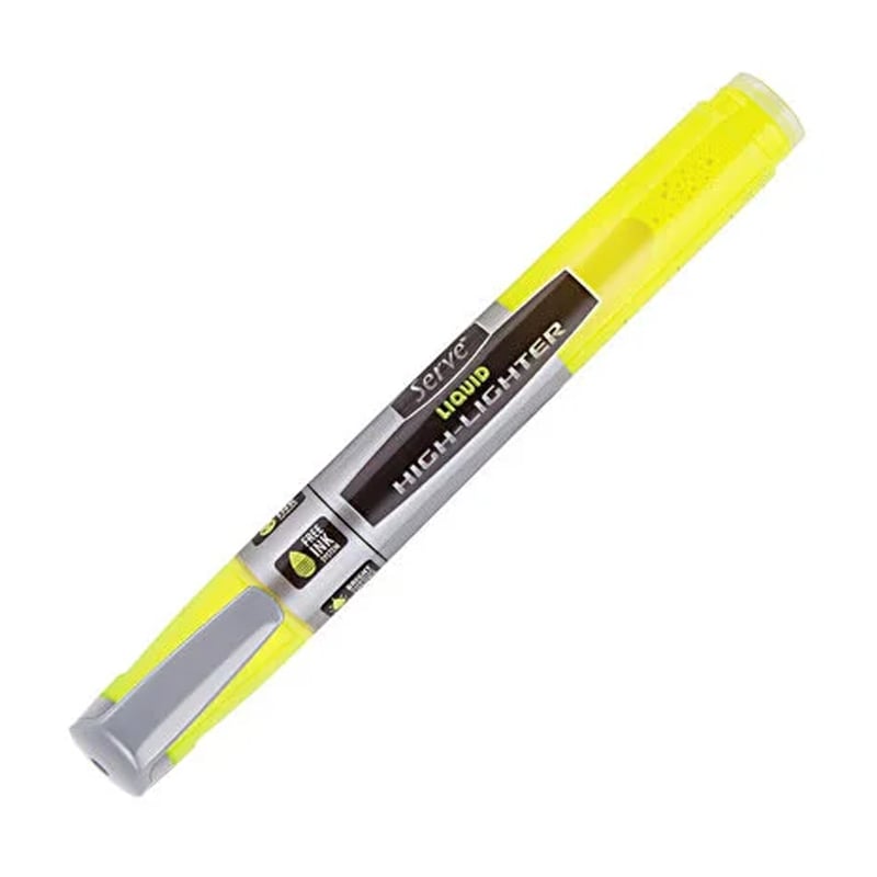 Serve Likit High-Lighter İşaretleme Kalemi Pastel Renk Sarı
