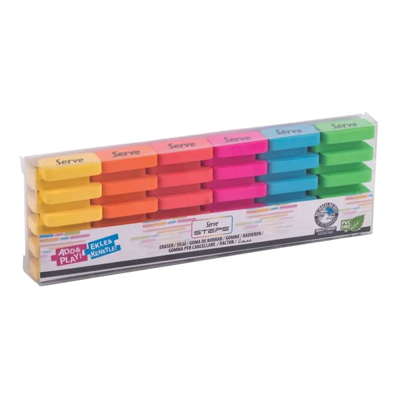 MarkasızServe Steps Silgi Fosforlu 6 lı PetY0003495