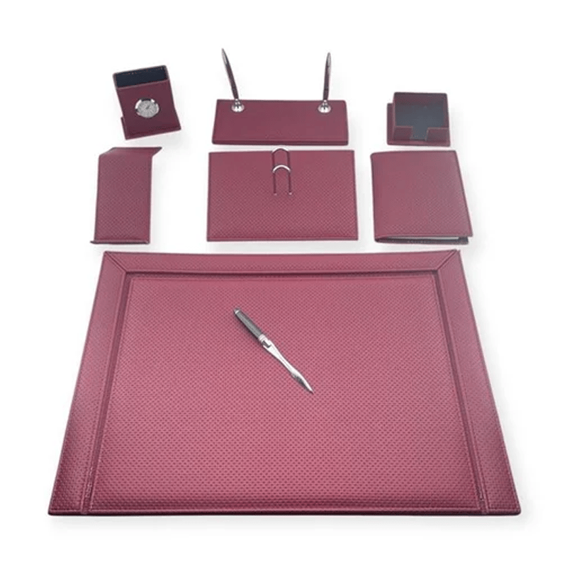 Gülpaş Sümen Takımı Lüx Derı 10 Parça Macro Desen Bordo