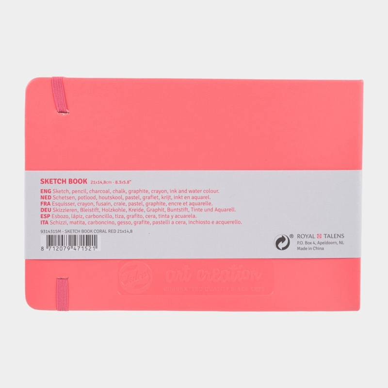Talens Art Creation Eskiz Bloğu Sert Kapak A5 140gr 14,8x21cm Coral Red 80yp