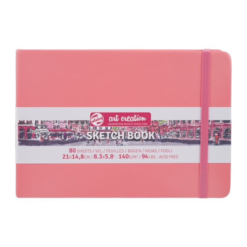 Talens Art Creation Eskiz Bloğu Sert Kapak A5 140gr 14,8x21cm Coral Red 80yp