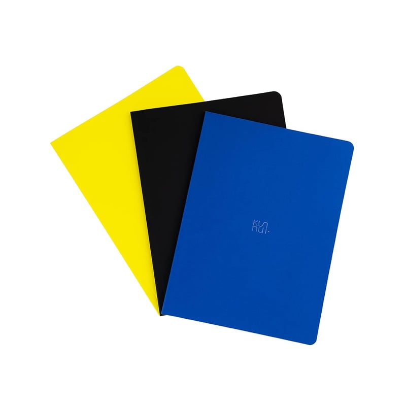 Kunnui Thin Flexible Journal Notebooks 19x25 cm 64 Pages Noktalı 140 Gr Mavi