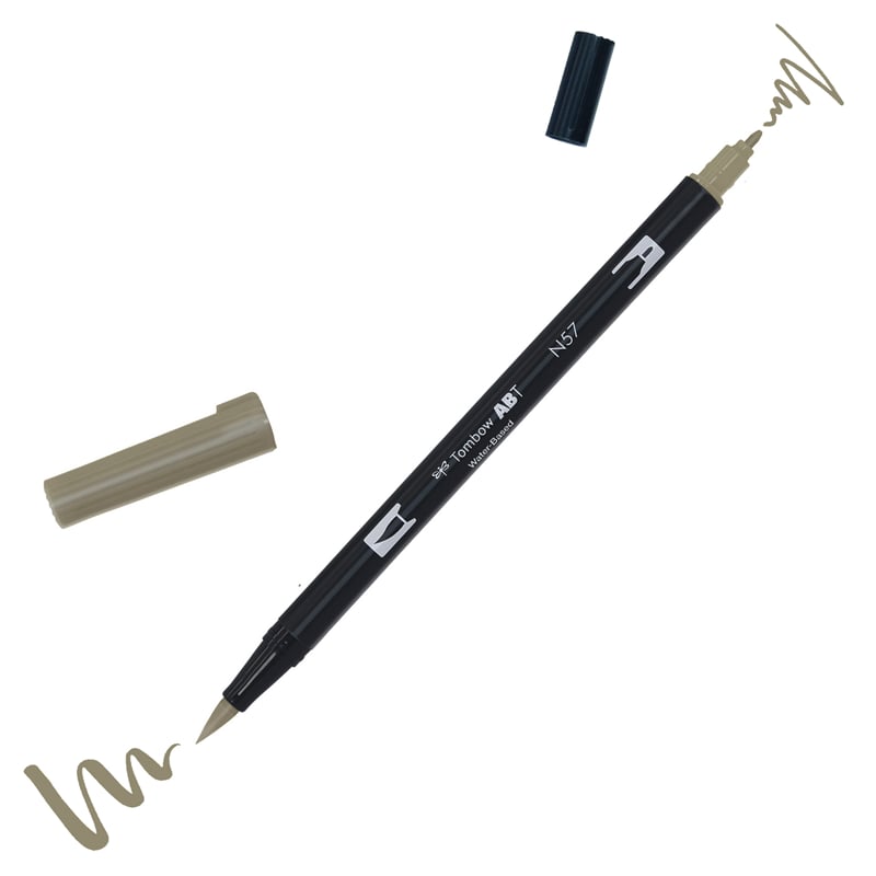 Tombow Dual Brush Pen Grafik Çizim Kalemi N57 Warm Gray 5