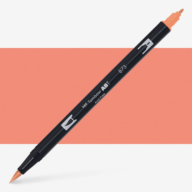 Tombow AB-T Dual Brush Pen Grafik Kalemi Coral 873