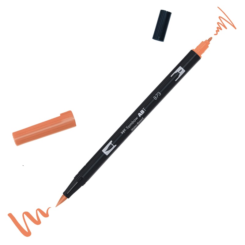 Tombow AB-T Dual Brush Pen Grafik Kalemi Coral 873