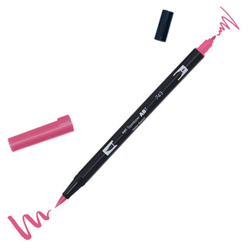 Tombow Dual Brush Pen Grafik Çizim Kalemi 743 Hot Pink