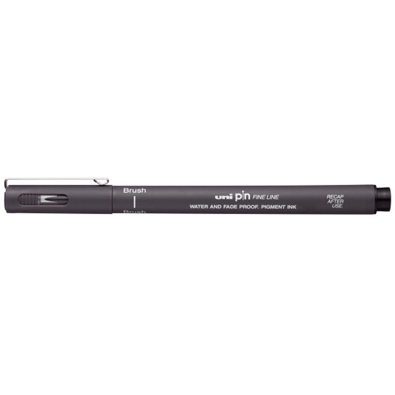 Uni Pin Brush Fineline Fırça Uçlu Kalem Dark Grey