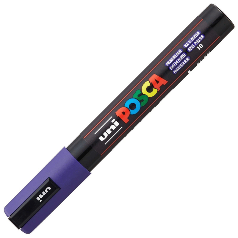 Uni Posca Su Bazlı Marker PC-5M 1.8-2.5mm 10 Prussian Blue