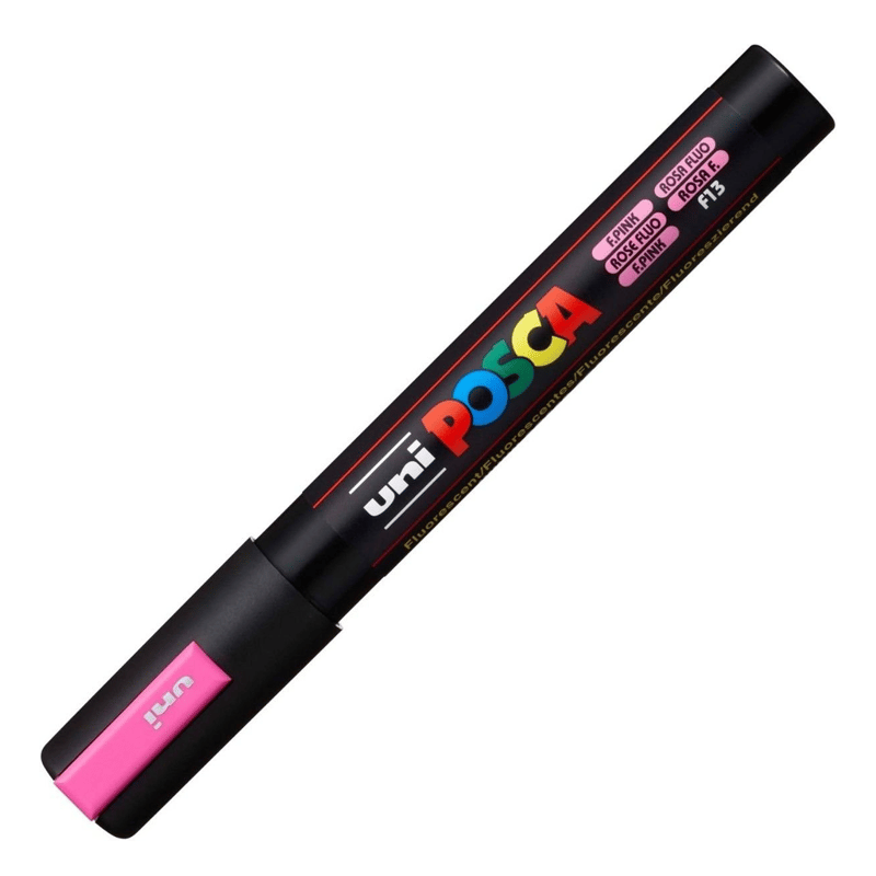 Uni Posca Su Bazlı Marker PC-5M 1.8-2.5mm F13 Fluorescent Pink