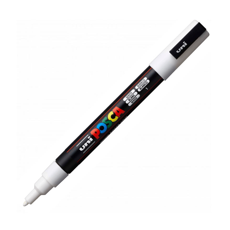 MarkasızUni Posca Markör KALEM 0.9 - 1.3 mm BEYAZ PC-3M280626-001