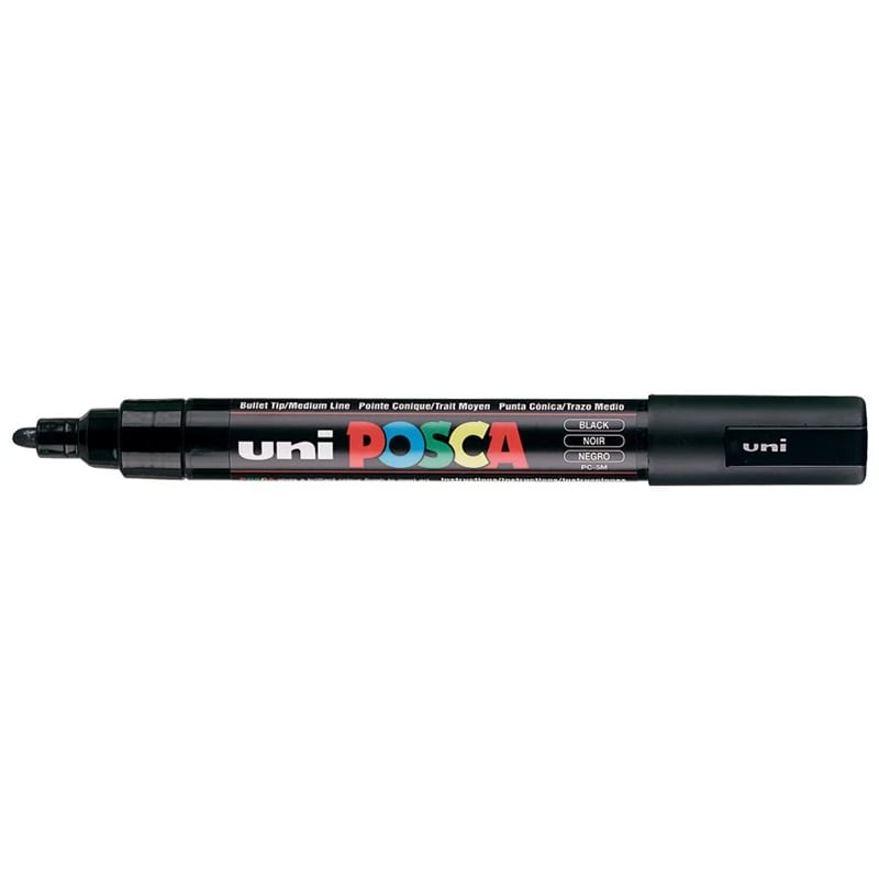 Uni Posca Marker Pc-5m Medium 1.8-2.5 Mm Black