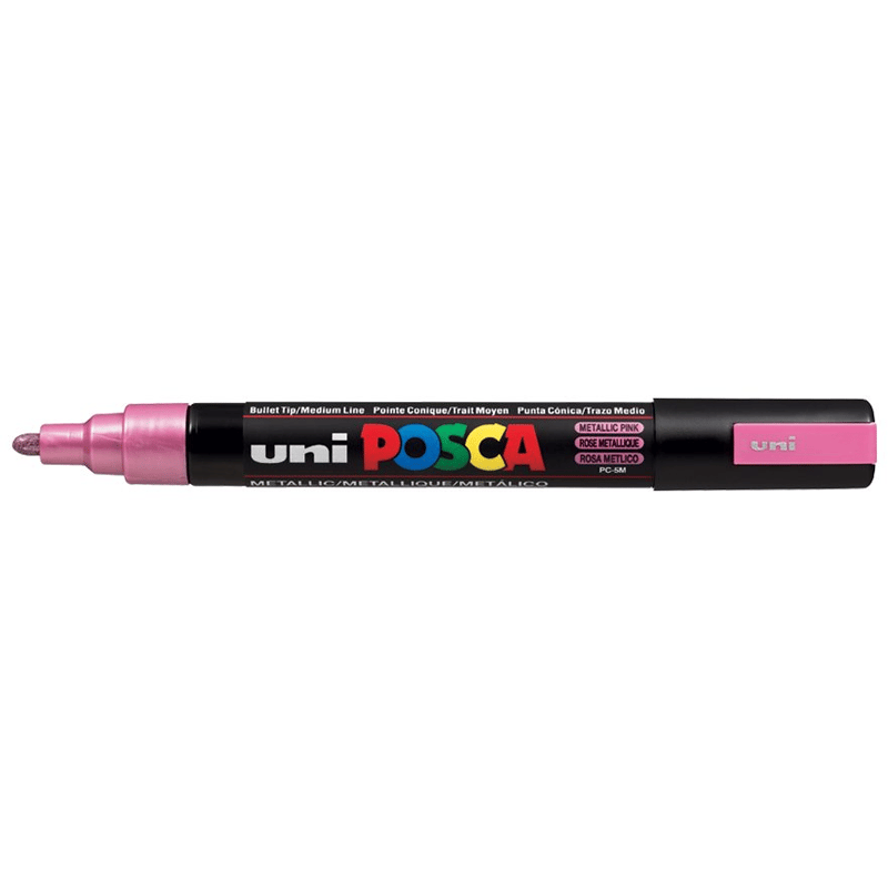 Uni Posca Marker Pc-5m Medium 1.8-2.5 Mm Metallic Pink