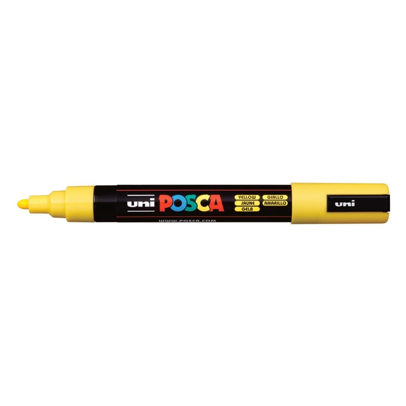 Uniball Pc-5M Posca 1.8-2.5Mm Su Bazlı Poster Markör Yellow