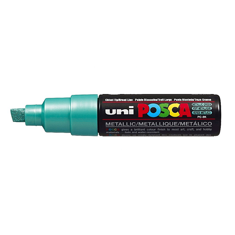 Uni Posca Marker Pc-8k Bold 8.0 mm Metallic Green