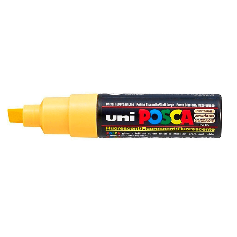 Uni Posca Marker Pc-8k Bold 8.0 mm Fluorescent Light Orange