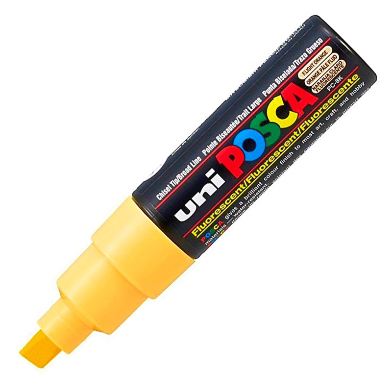 Uni Posca Marker Pc-8k Bold 8.0 mm Fluorescent Light Orange