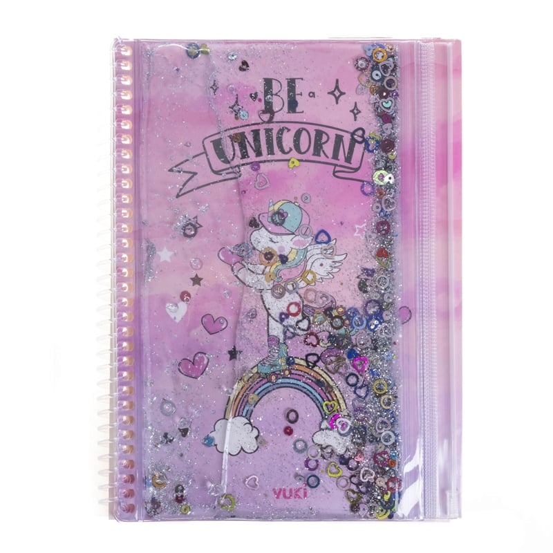 Vuki Unicorn Simli ve Sulu Kapaklı Kalem Kutulu A5 Defter