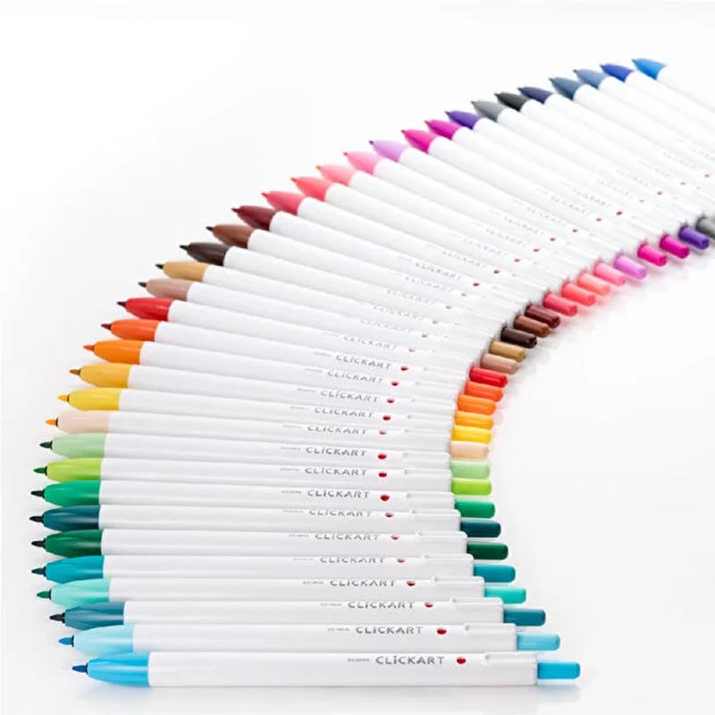 Zebra ClickArt Market Pen 0.6mm 12li Tükenmez Kalem Seti Dark Colours
