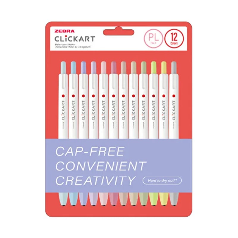 Zebra Clıckart Market Pen Pale Soluk Renkler 12 Lı Set